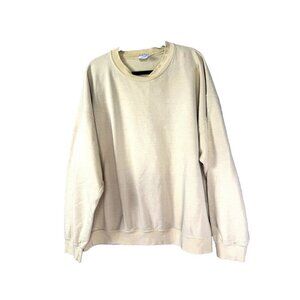 Vintage Womens 2x Butter Yellow Crewneck Sweatshirt Perfectly Worn Indie Grunge